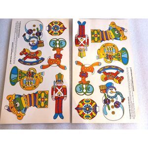 UNUSED Vintage Paper Christmas Ornaments 3 Cardstock Punch-out Sheets Arby's